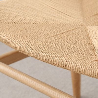 Prodotto a mano Legno massello da spiaggia corda tessuta cuscino da pranzo Y sedia NO Servizio OEM pieghevole accettato Legno massello