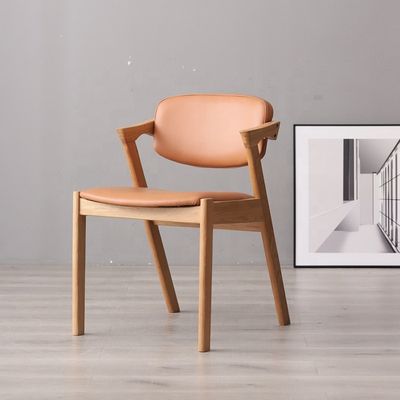 Home Arredamento Stile nordico In forma di Z Legno di quercia Pu/ Tessuto Sedile da pranzo imbottito con servizio OEM Generalmente accettato