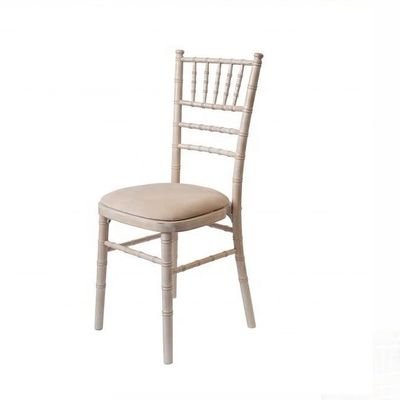 Home Arredamento Posta Imballaggio Lavaggio Bianco Sedie Chiavari Legno Matrimonio Hotel Banchetto Sedie impilabili con cuscino rimovibile