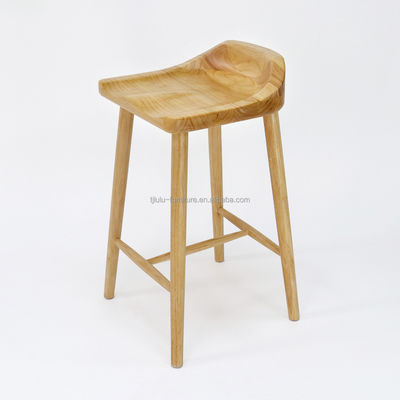 W43*D42.5*H74CM Sedia da bar in legno massello antico Scaffali da bar in legno
