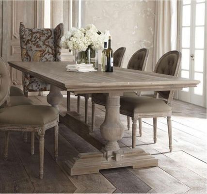 120cm*60cm*75cm Tavolo da pranzo con legno di pino curvo