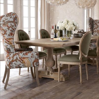 120cm*60cm*75cm Tavolo da pranzo con legno di pino curvo