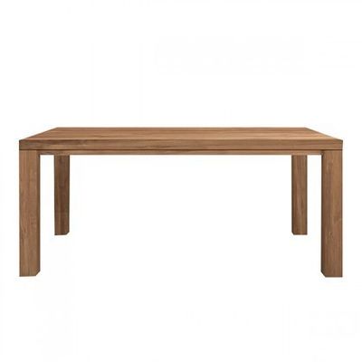 Tavolo da pranzo in legno con design moderno e materiali ecologici