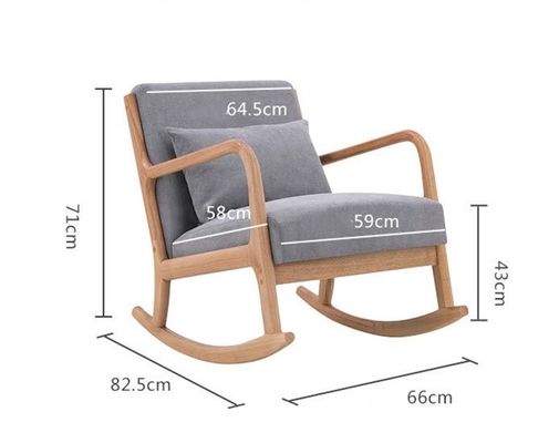 Sedile da soggiorno Fornitura diretta in stile nordico europeo Sedile a dondolo in legno massello con specifico incluso