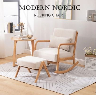 Sedile da soggiorno Fornitura diretta in stile nordico europeo Sedile a dondolo in legno massello con specifico incluso