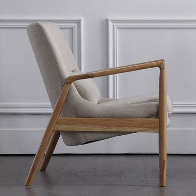 Poltrone divano singolo in legno rivestito in grigio/verde per mobili moderni