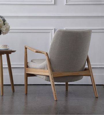 Poltrone divano singolo in legno rivestito in grigio/verde per mobili moderni