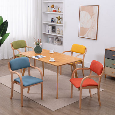 Specifico sedile da pranzo in legno di lusso tessuto di cuoio Pu stile francese Sala da pranzo Bent Sedile da pranzo in legno per case moderne