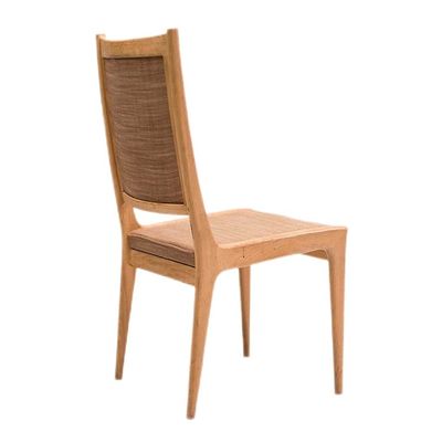 Arredamento da pranzo Legno massello Sedie a schiena alta con rivestimento in tessuto in stile nordico