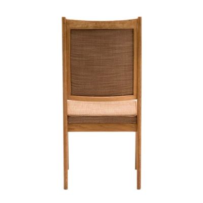 Arredamento da pranzo Legno massello Sedie a schiena alta con rivestimento in tessuto in stile nordico