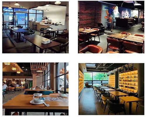 Tavolo da pranzo in legno rettangolare di design moderno per mobili da tavolo da ristorante