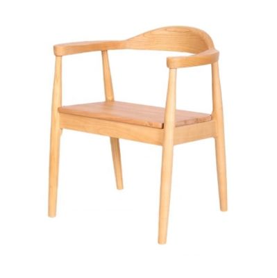 Restaurante Arredamento per la sala da pranzo Sedile per braccio in legno moderno con telaio in legno massello e sedile in PU