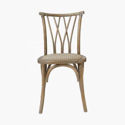 Sedile in legno vintage X Cross Back per hotel Evento matrimonio ristorante banchetto pranzo sedile da sposa antico e impilabile