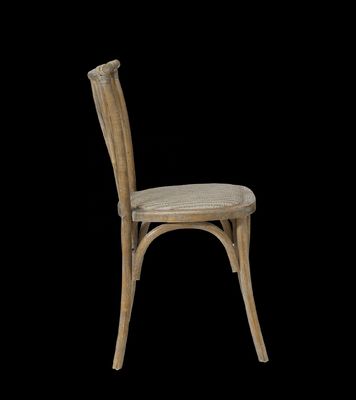Sedile in legno vintage X Cross Back per hotel Evento matrimonio ristorante banchetto pranzo sedile da sposa antico e impilabile