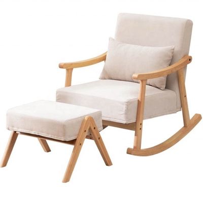 Mobili da soggiorno in stile europeo Divano a dondolo in legno rivestito in legno massello