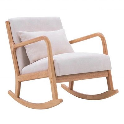 Mobili da soggiorno in stile europeo Divano a dondolo in legno rivestito in legno massello