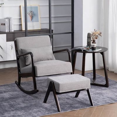 Mobili da soggiorno in stile europeo Divano a dondolo in legno rivestito in legno massello