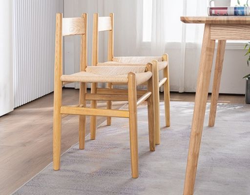 Arredamento per la sala da pranzo Sedile da pranzo in legno rattan nordico per esigenze personalizzate