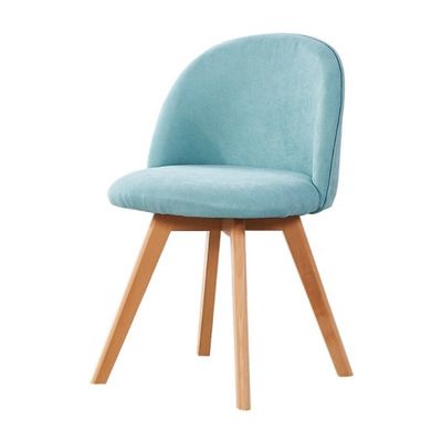 Sedile da pranzo in stile nordico moderno con gambe di legno e sedile imbottito