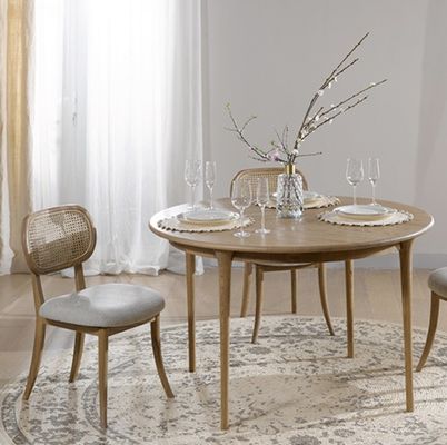 Sedia di rattan/freschi di legno massello Sedia da pranzo in legno massello Sedia di rattan senza braccia per le esigenze dei clienti