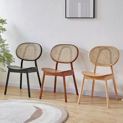 Sedia da pranzo in rattan per sala da pranzo