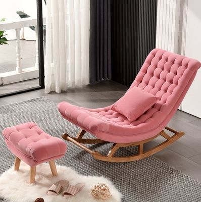 Sedile a dondolo in legno massello in stile europeo con divano imbottito Sedile W60*D106*H76cm