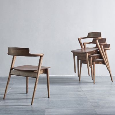 Nordic Leisure Legno di cenere Legno manubrio sedia da pranzo moderna per mobili per la casa generale
