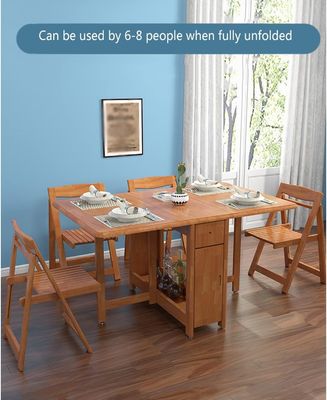 Sedile da pranzo pieghevole in legno massello Nordic Design in colore naturale/personalizzato