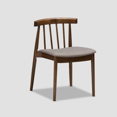 Generale Arredamento per la casa Stile di design contemporaneo Sedile da pranzo in legno con appoggio per braccia in cuoio di tessuto