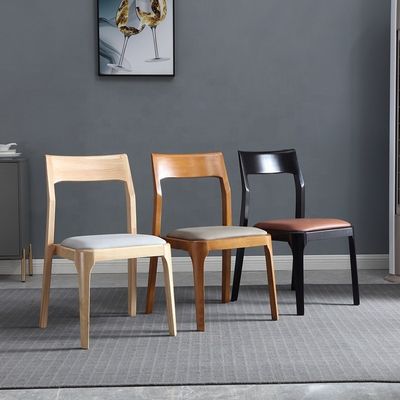 Imballaggio postale Y Legno Nordic Light Hotel di lusso Cafè Sedia da pranzo in cuoio imbottita