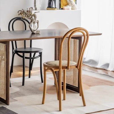 In legno massello Sedia da sposa per eventi robusti Sedie da sposa in rotino Sedie da pranzo impilabili in legno