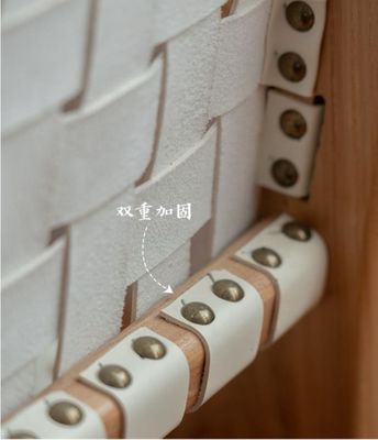 Hotel Nordic Design Sedile di cavallo in legno di cenere massiccio Sedile di pelle tessuto Sedile da pranzo impilabile per caffè e ristorante moderni