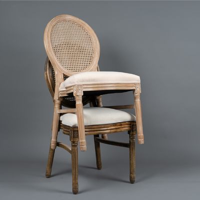 NO Sedile di banchetto in legno massello plegato Louis per eventi Sedile nordico per matrimoni ed eventi D54*W53*SH44.5*H76.5