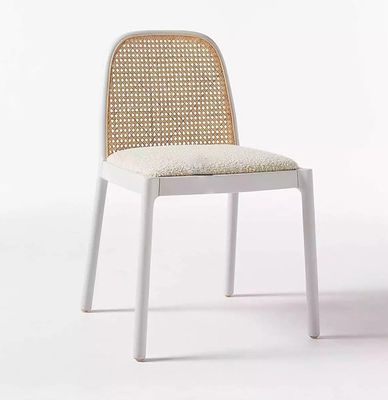 Confezionamento per la posta Sedile da pranzo in legno massello senza braccia in rotino per la sala da pranzo