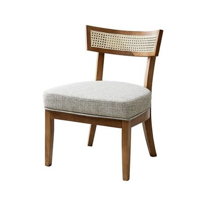 Sedile da pranzo in rotino in stile nordico Sedile in legno massello imbottito per la decorazione del soggiorno