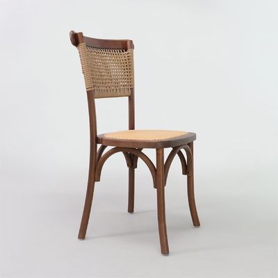 Arredamento per la sala da pranzo Moderno design naturale Sedie da banchetto in legno massello di rattan