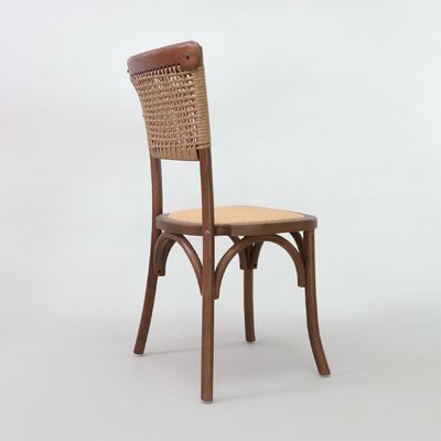 Arredamento per la sala da pranzo Moderno design naturale Sedie da banchetto in legno massello di rattan