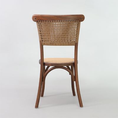 Arredamento per la sala da pranzo Moderno design naturale Sedie da banchetto in legno massello di rattan