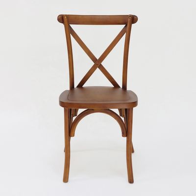 Arredamento Commerciale Inpilabile Vintage Cross X back Sedie da pranzo in legno per matrimoni Eventi e ristoranti