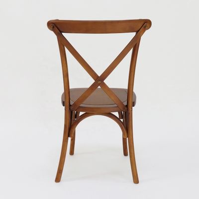 Arredamento Commerciale Inpilabile Vintage Cross X back Sedie da pranzo in legno per matrimoni Eventi e ristoranti