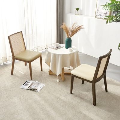 Mobili da ristorante Sedile di rotino con telaio in legno di cenere e sedile imbottito