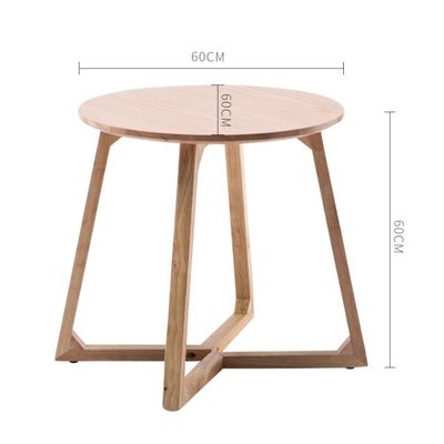Tavolo da caffè in legno a gambe incrociate Tavola laterale Stile di design moderno in Burlywood / colore noce