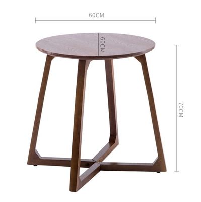 Tavolo da caffè in legno a gambe incrociate Tavola laterale Stile di design moderno in Burlywood / colore noce