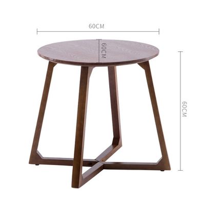 Tavolo da caffè in legno a gambe incrociate Tavola laterale Stile di design moderno in Burlywood / colore noce