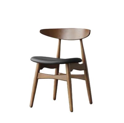 Sedie in legno tappezzato nordico classico con sedie da ristorante a telaio di cenere