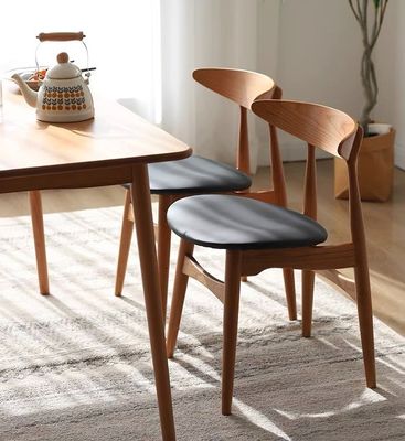 Sedie in legno tappezzato nordico classico con sedie da ristorante a telaio di cenere