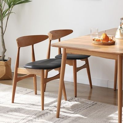 Sedie in legno tappezzato nordico classico con sedie da ristorante a telaio di cenere