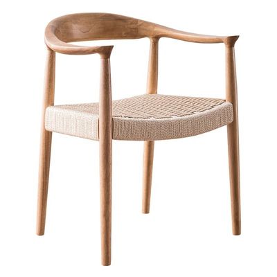 Moderno stile di design Nordic Light Luxury Stackable Solid Wood Dining Chair per villa