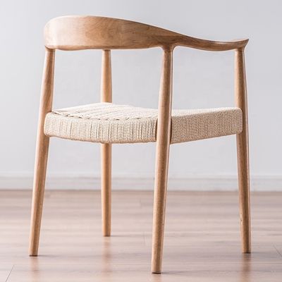 Moderno stile di design Nordic Light Luxury Stackable Solid Wood Dining Chair per villa