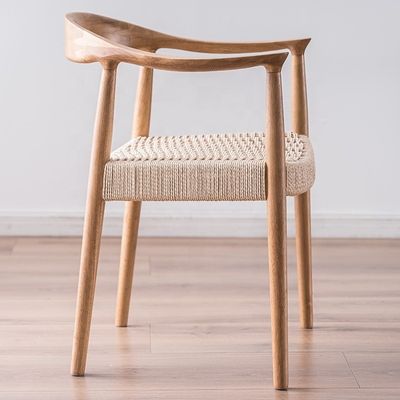 Moderno stile di design Nordic Light Luxury Stackable Solid Wood Dining Chair per villa